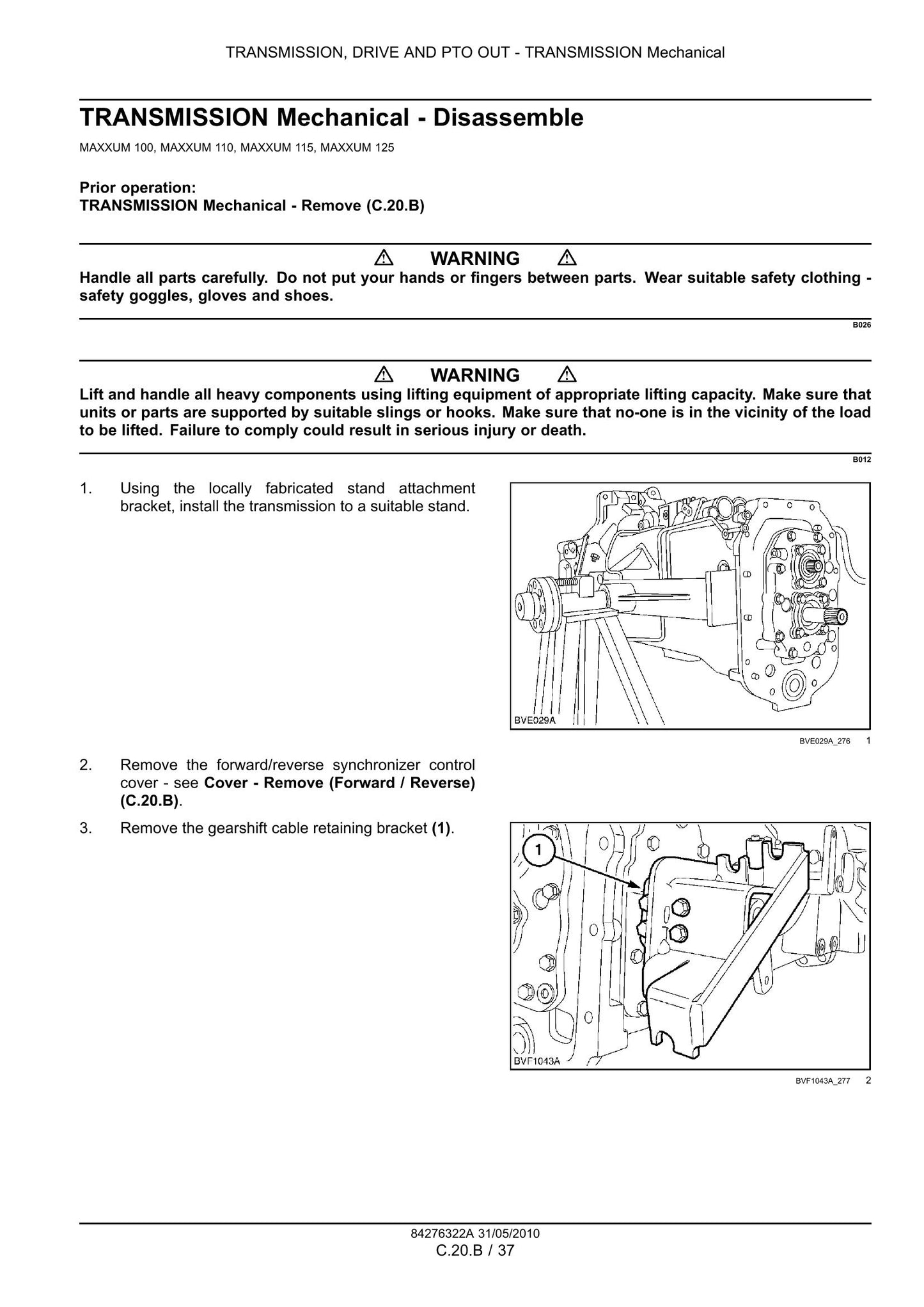 CASE MAXXUM 100 MAXXUM 110 MAXXUM 115 MAXXUM 120 MAXXUM 125 MAXXUM 130 MAXXUM 140 Tractor Factory Workshop Service Manual 84404952