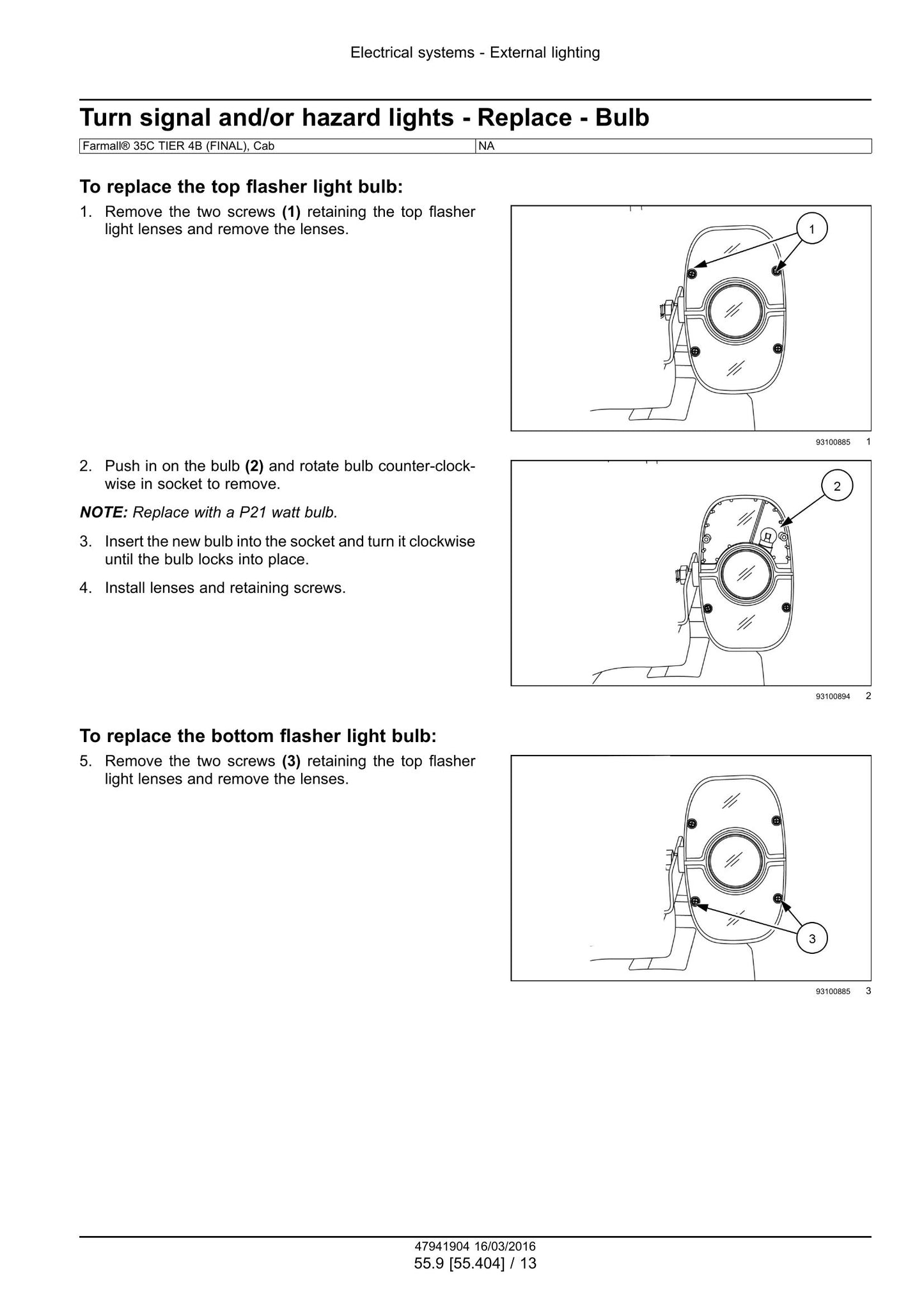 CASE Farmall 30C Farmall 35C Compact Tractor Factory Workshop Service Manual 47998526