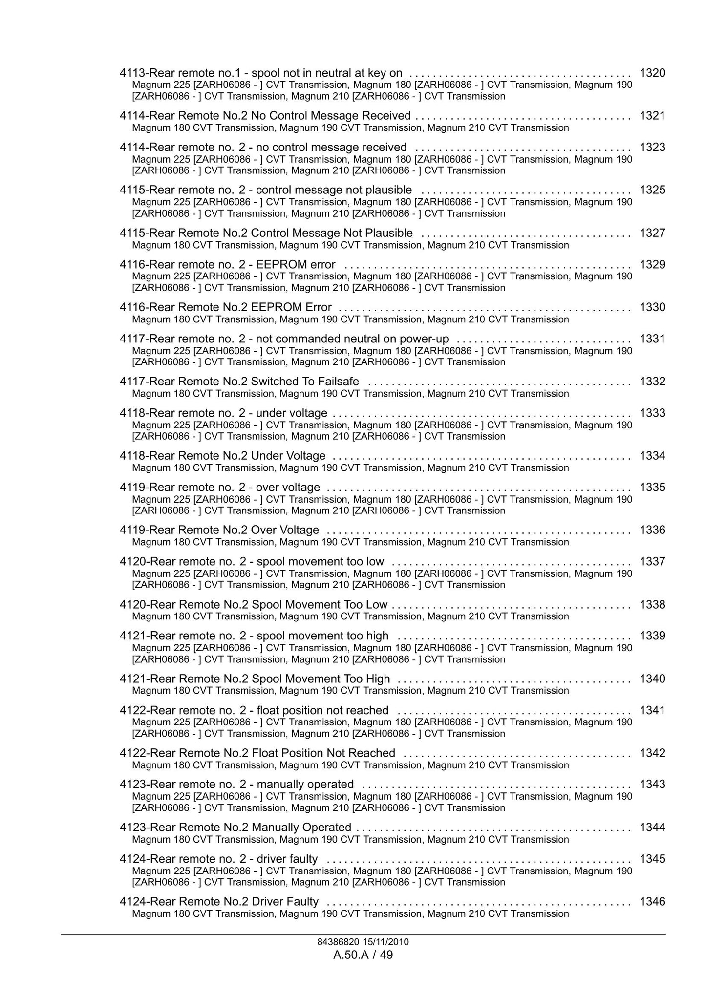 CASE MAGNUM 180 MAGNUM 190 MAGNUM 210 MAGNUM 225 Tractor Factory Workshop Service Manual 84386820