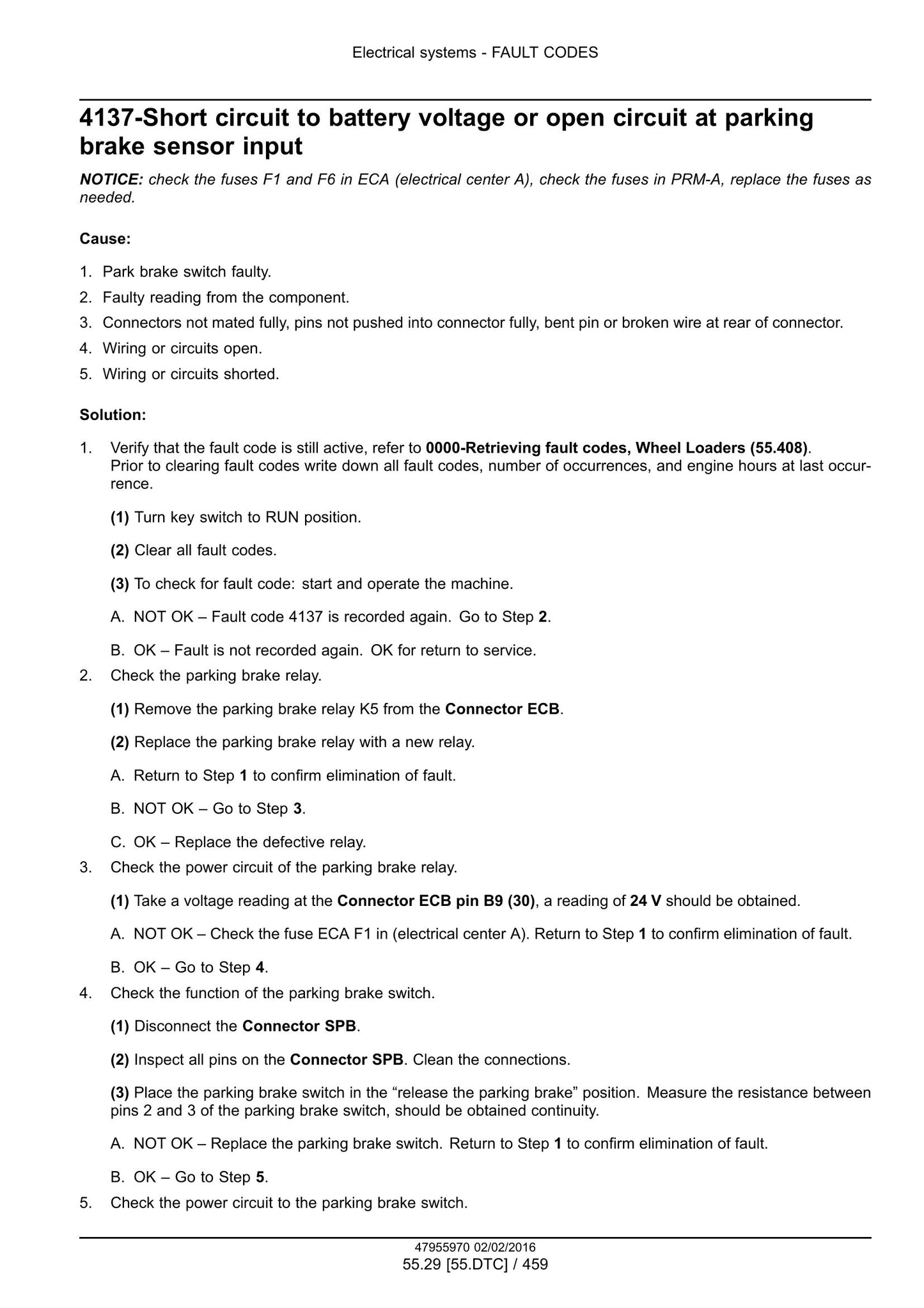 CASE 521F Wheel Loader Factory Workshop Service Manual 47979860