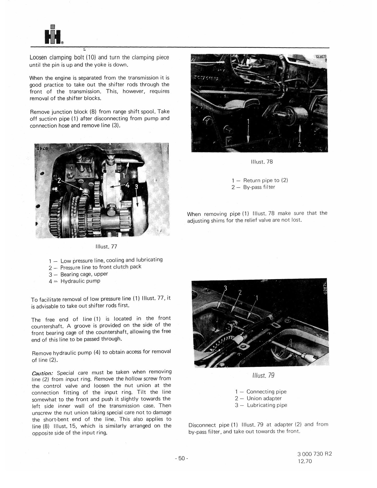 CASE International 523 624 724 Diesel Tractor Transmission Factory Workshop Service Manual 3000730R2