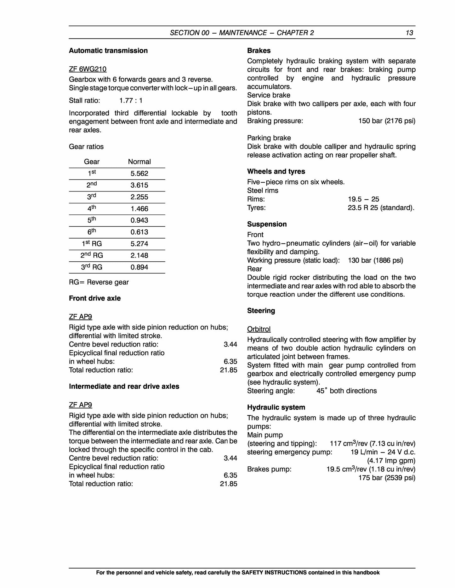 CASE 325 Articulated Truck Factory Workshop Service Manual Cre 9-35401