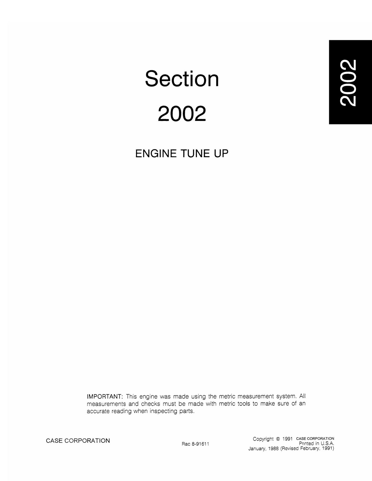 CASE 7100 7200 Series Tractor Factory Workshop Service Manual Rac 8-91778