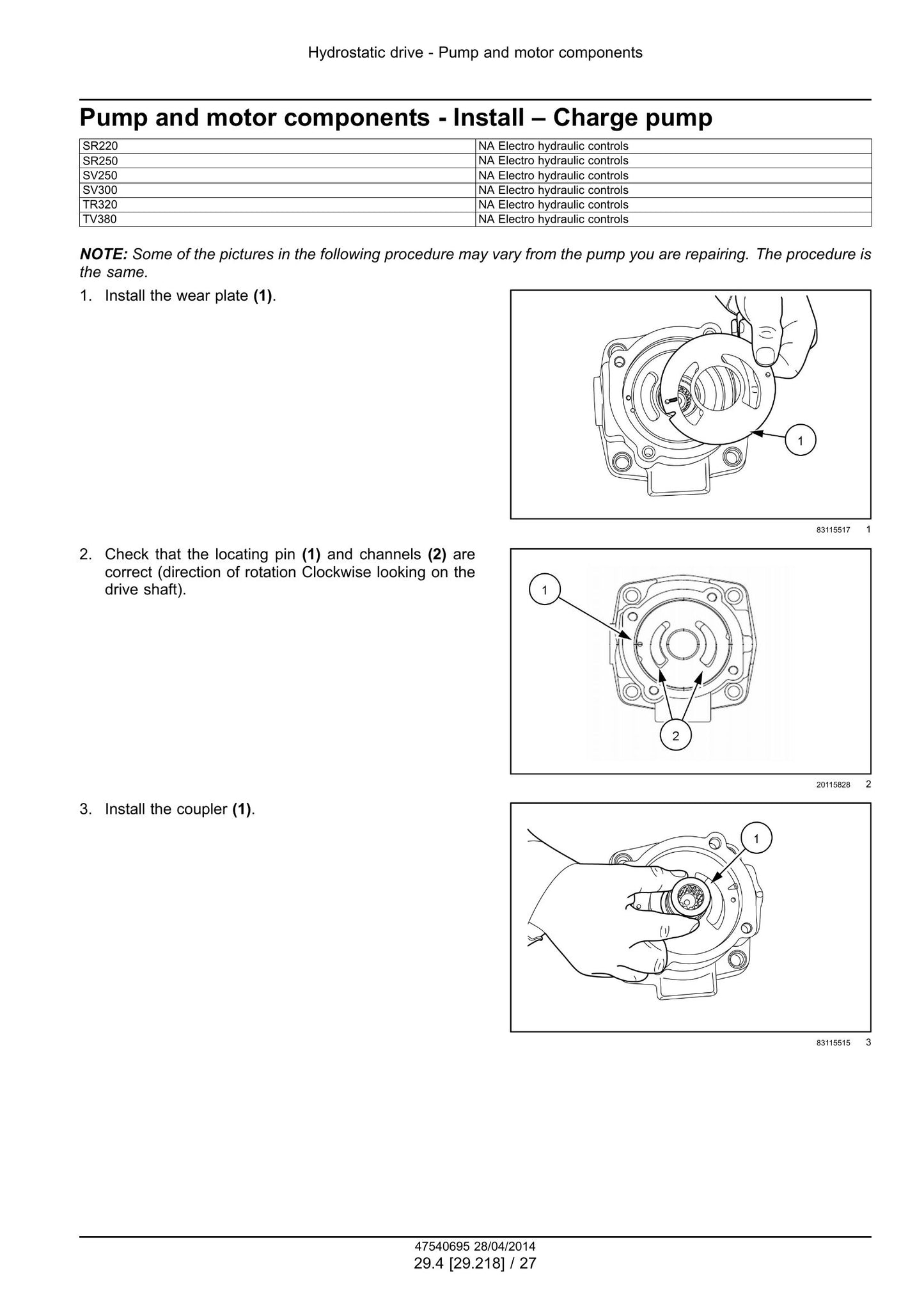 CASE SR220 SR250 SV250 SV300 TR320 TV380 Skid Steer Loader Factory Workshop Service Manual 47730711