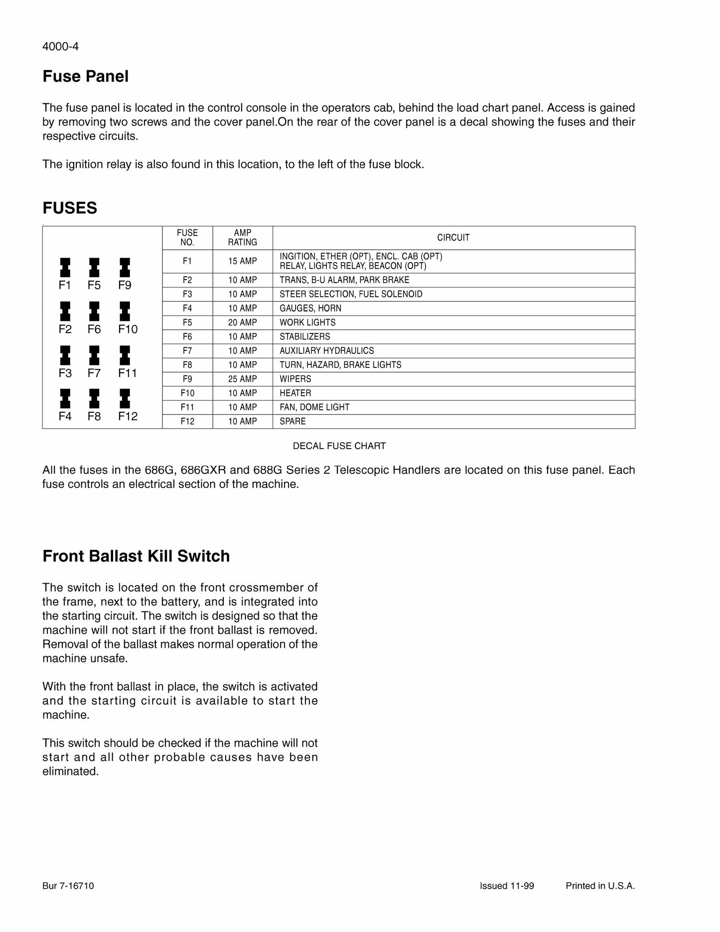 CASE 686G 686GXR 688G SERIES 2 Telescopic Handler Factory Workshop Service Manual 7-16041