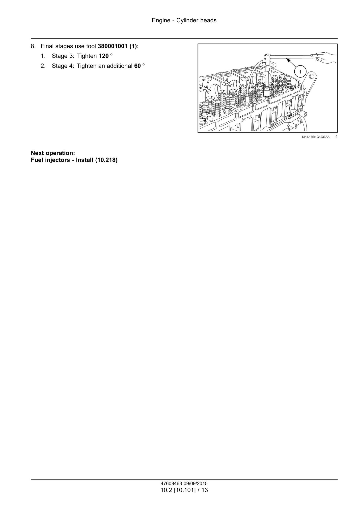 CASE (CNH Industrial) Cursor 11 Tier 4B (final) Stage IV Engine Factory Workshop Service Manual 47608463
