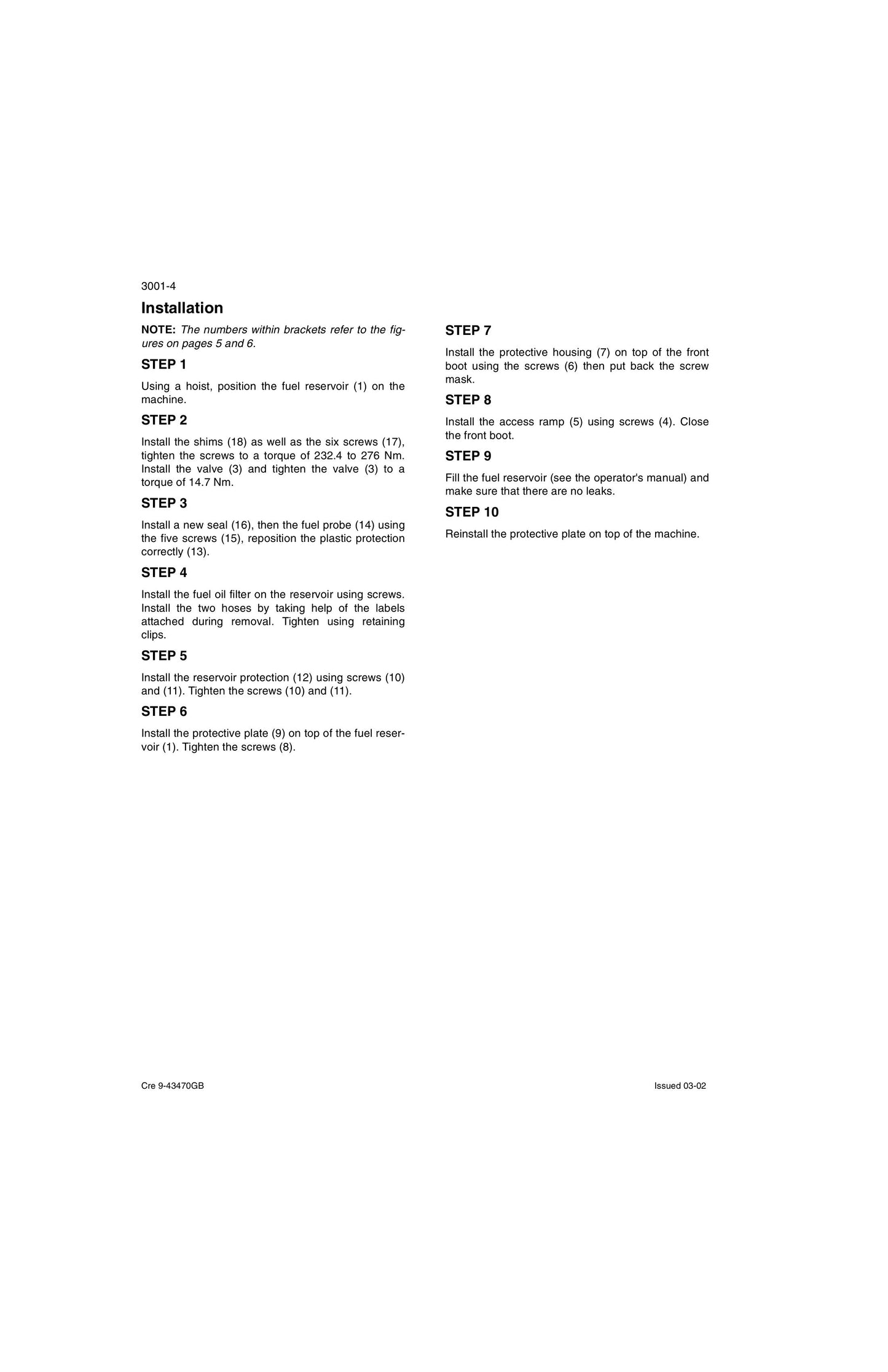 CASE CX330 CX350 Crawler Excavator Factory Workshop Service Manual 9-43570GB