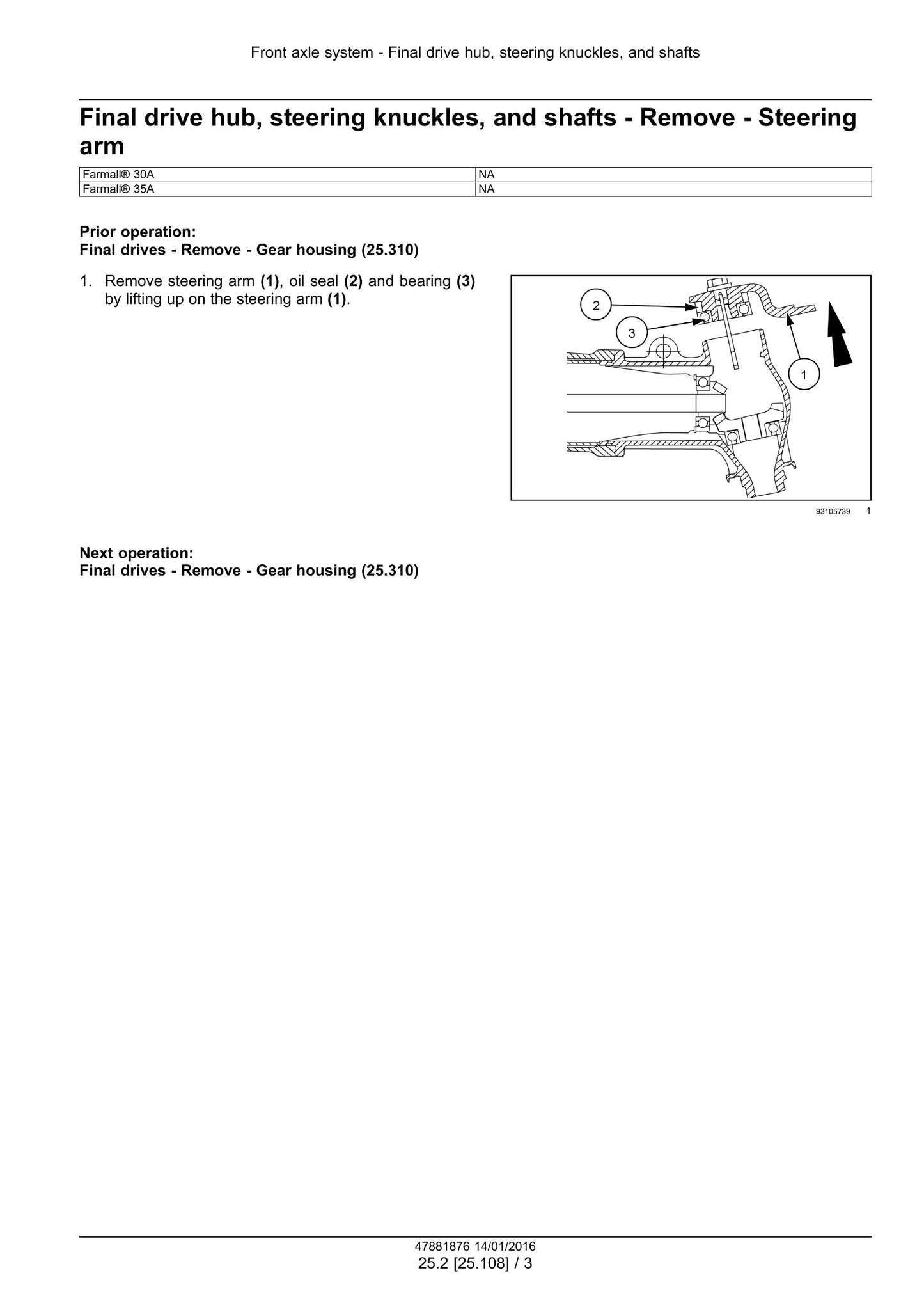 CASE FARMALL 30A FARMALL 35A Compact Tractor Factory Workshop Service Manual 47956047