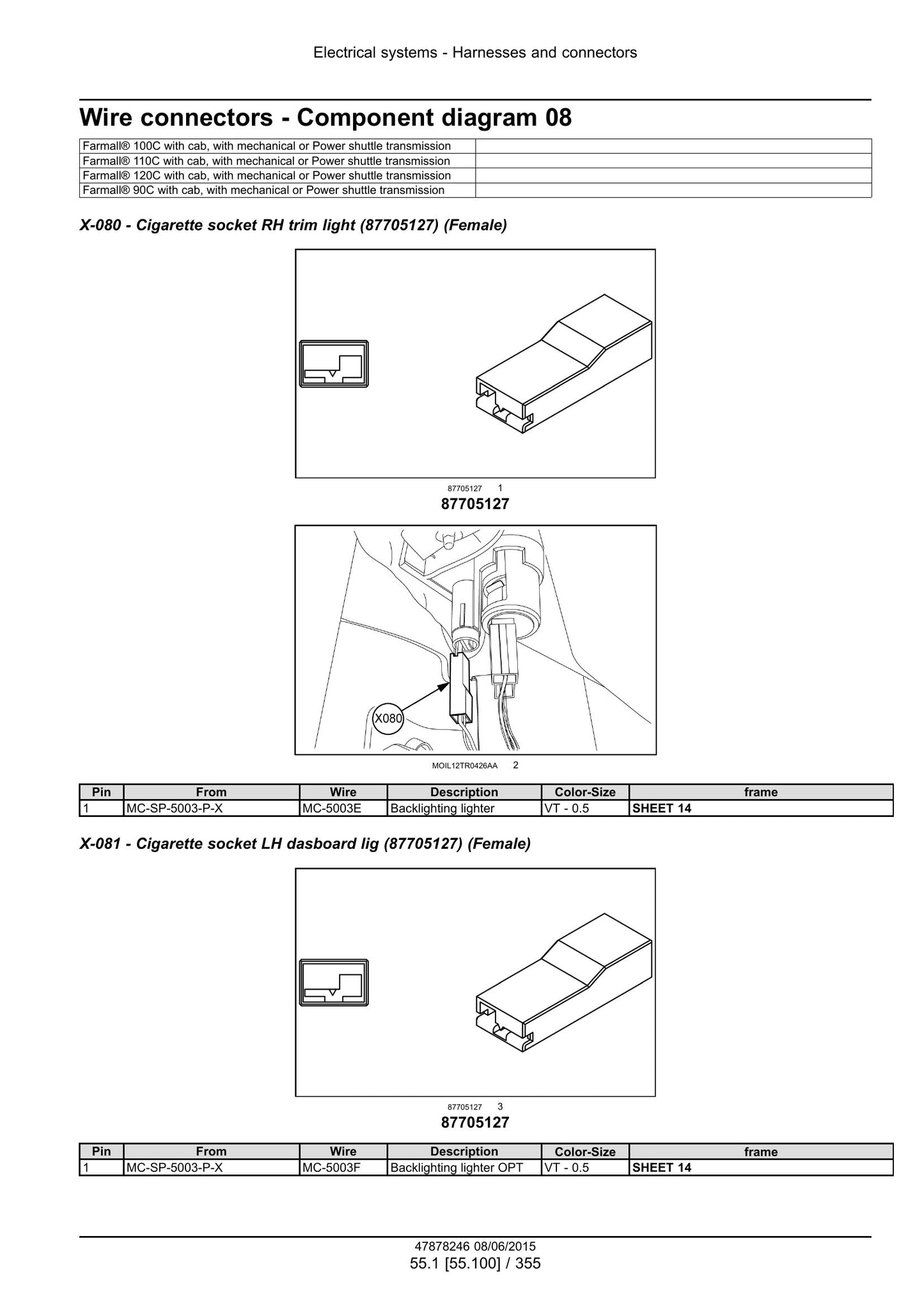 CASE Farmall 90C Farmall 100C Farmall 110C Farmall 120C Tractor Factory Workshop Service Manual 47899706