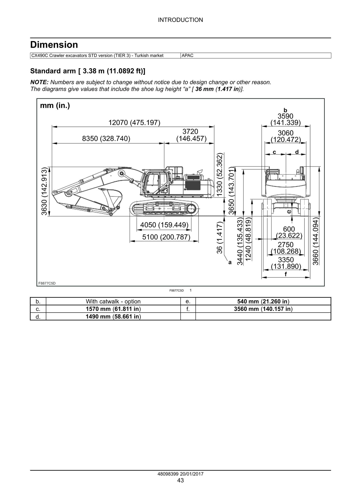 CASE CX490C CX500C Crawler Excavator Factory Workshop Service Manual 48098399