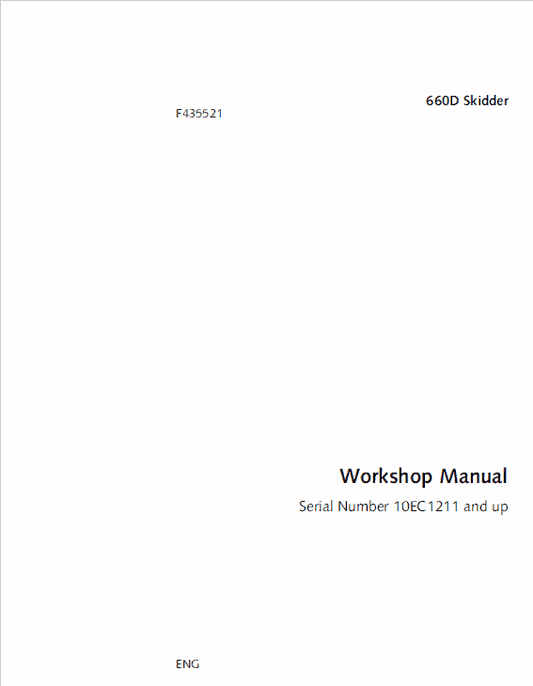 John Deere 660D Skidder Repair Technical Manual (TM1124) Workshop Guide