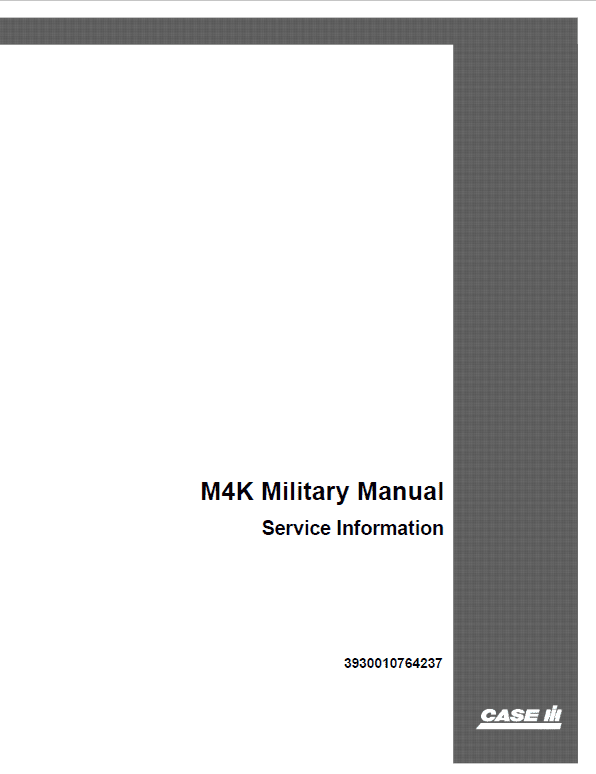 Case M4K Forklift Service Manual Workshop Guide