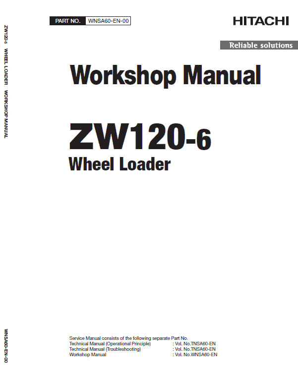 Hitachi ZW120-6 Wheel Loader Service Repair Manual Workshop Guide