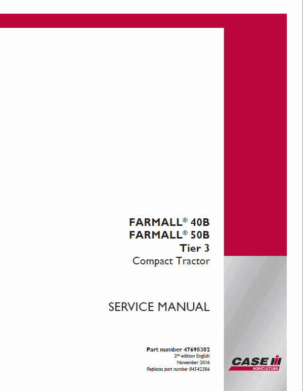 Case Farmall 40B, 50B Tractor Service Manual Workshop Guide