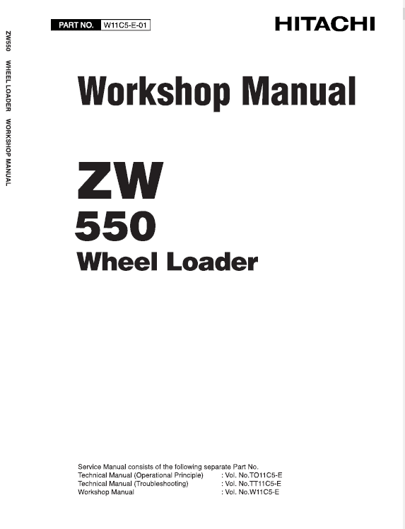 Hitachi ZW550, ZW550-G Wheel Loader Service Repair Manual Workshop Guide