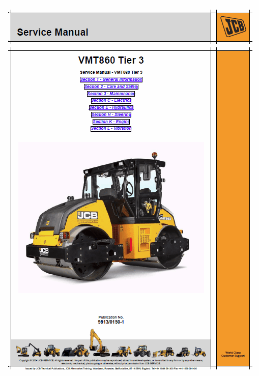 JCB Vibromax VMT860 Tier 3 Service Manual Workshop Guide