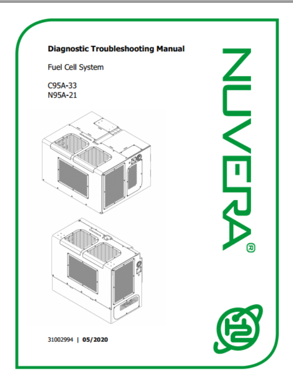 Nuvera C95A-33 Fuel Cell System A2D1 Series Repair Manual Workshop Guide