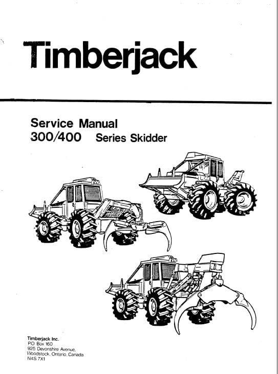 Timberjack 380, 450, 480 Skidder Service Repair Manual Workshop Guide
