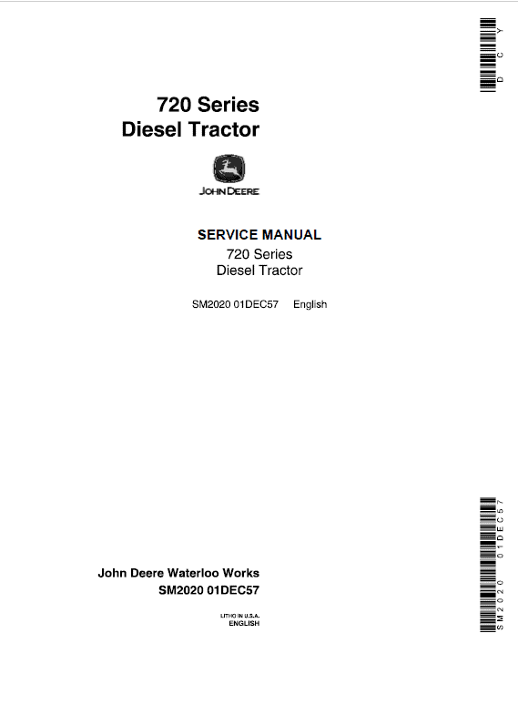 John Deere 70, 720, 730 (70 Series) Tractors Technical Manual Workshop Guide