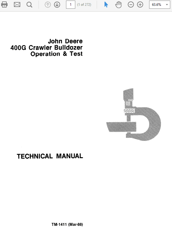 John Deere 400G Crawler Bulldozer Repair Technical Manual (TM1411 and TM1142) Workshop Guide