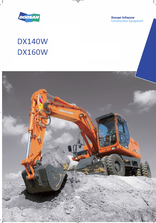 Doosan Daewoo DX140W, DX160W Excavator Service Manual Workshop Guide