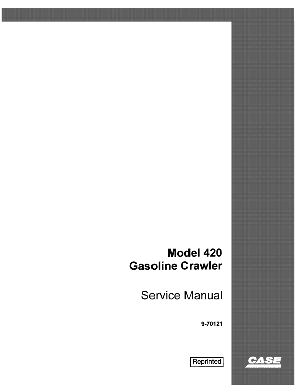 Case Terratrac 420 Crawler Dozer Service Manual Workshop Guide