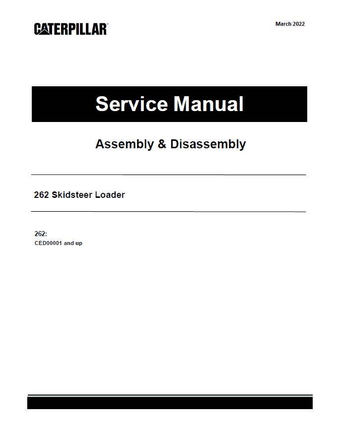 Caterpillar CAT 246D3 Skid Steer Loader Service Repair Manual (GM600001 and up) Workshop Guide