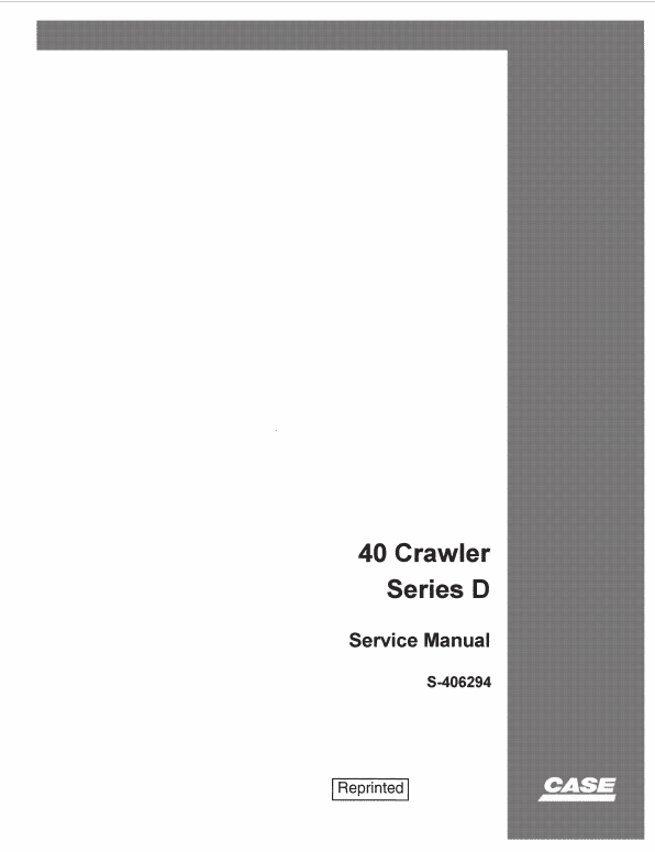 Drott 40 Crawler Excavator Series D Service Manual Workshop Guide