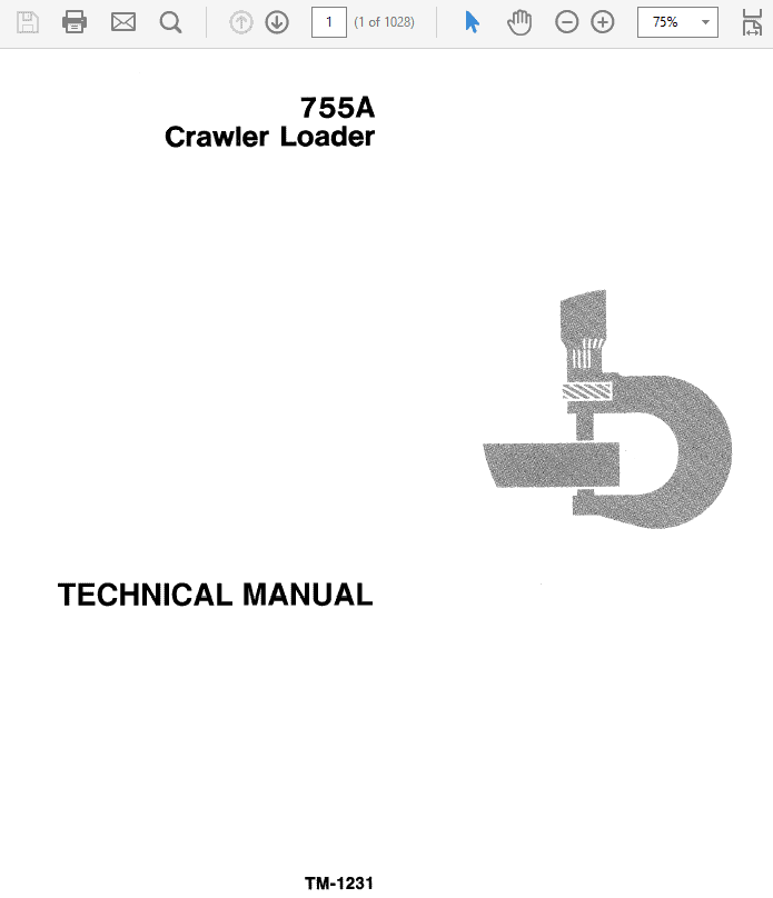 John Deere 755A Crawler Loader Repair Technical Manual (TM1231) Workshop Guide