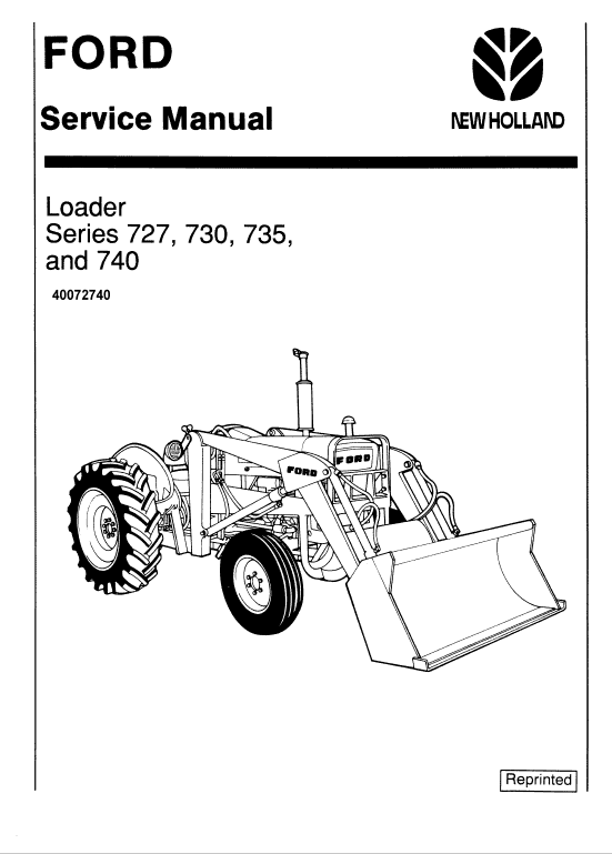 Ford 727, 730, 735 and 740 Loader Service Manual Workshop Guide