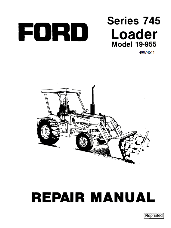 Ford 744 and 745 Loader Service Manual Workshop Guide