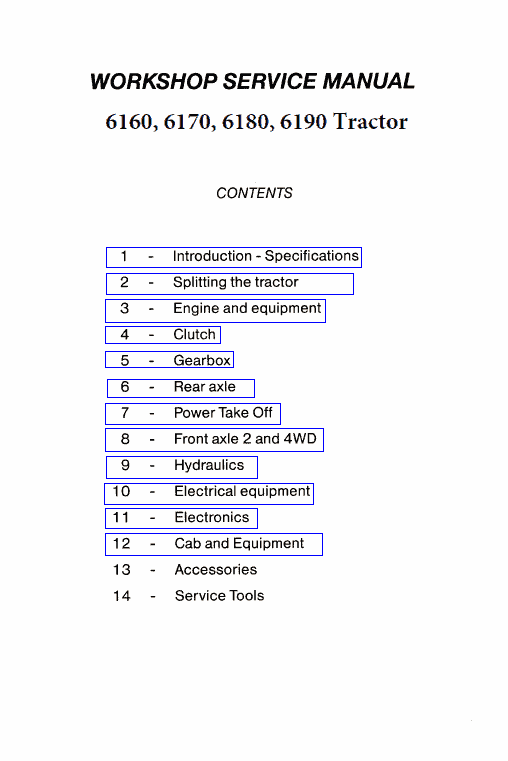 Massey Ferguson 6110, 6120, 6130, 6140, 6150 Tractor Service Manual Workshop Guide