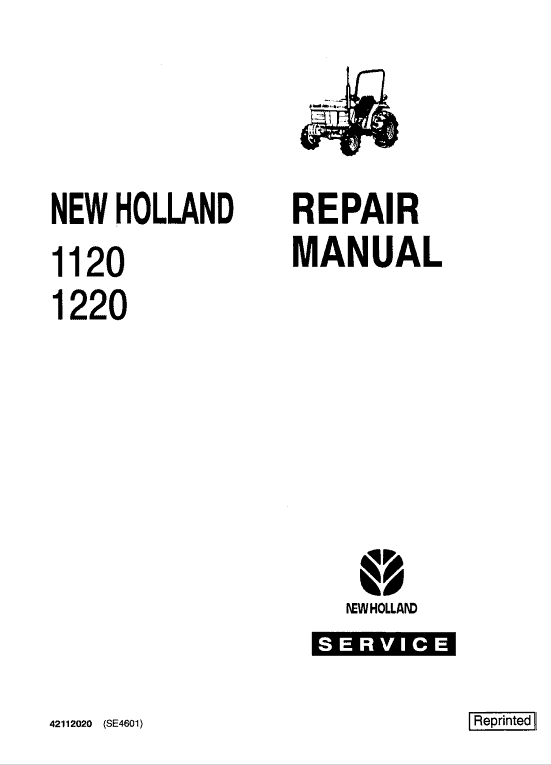 Ford 1120, 1215 and 1220 Tractor Service Manual Workshop Guide