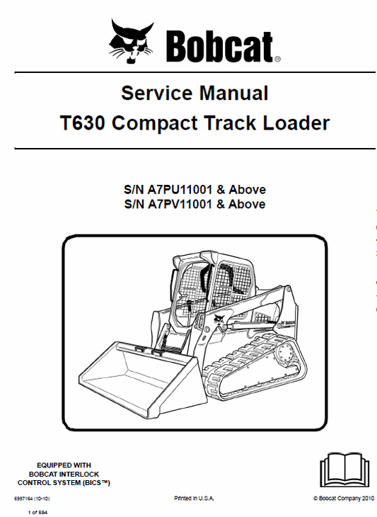 Bobcat T630 Loader Service Manual Workshop Guide