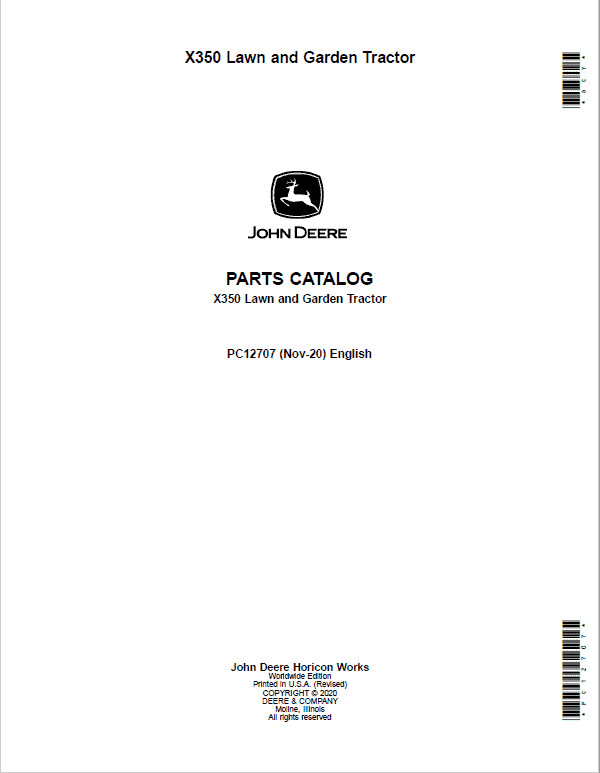 John Deere X330, X350, X354, X370, X380, X384, X390, X394 Riding Lawn Tractor Manual Workshop Guide