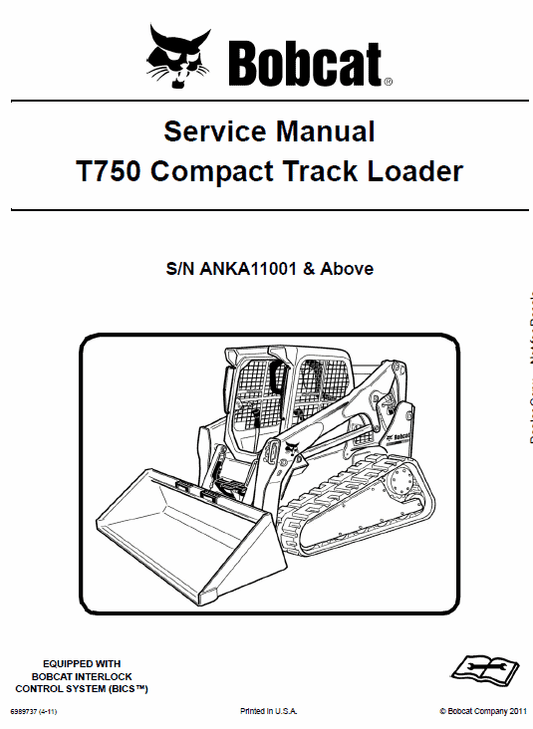 Bobcat T750 Loader Service Manual Workshop Guide