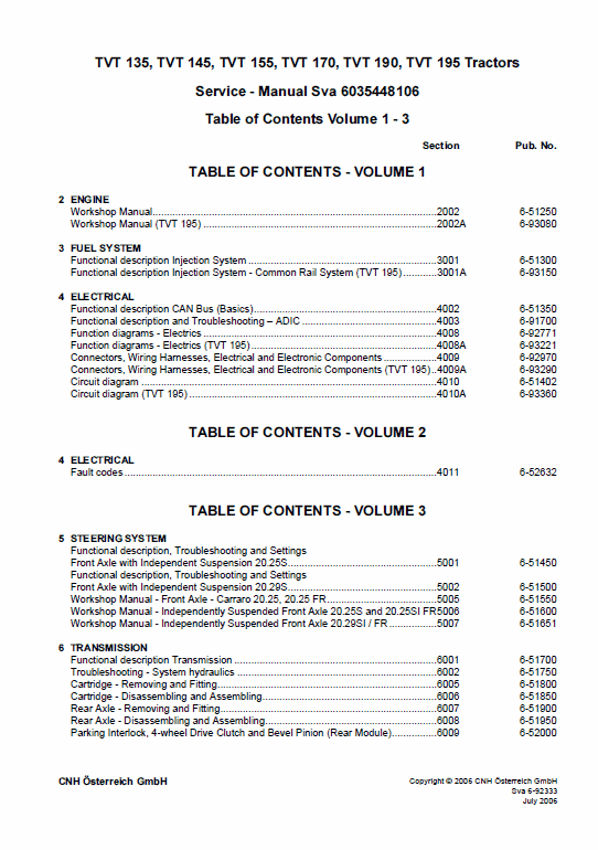 New Holland TVT 135, TVT 145, TVT 155 Tractor Service Manual Workshop Guide