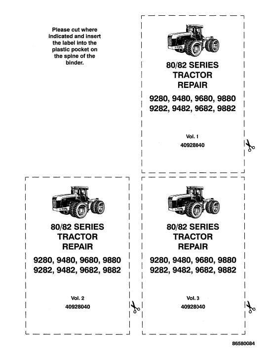 Ford 9280, 9480, 9680 and 9880 Tractor Service Manual Workshop Guide