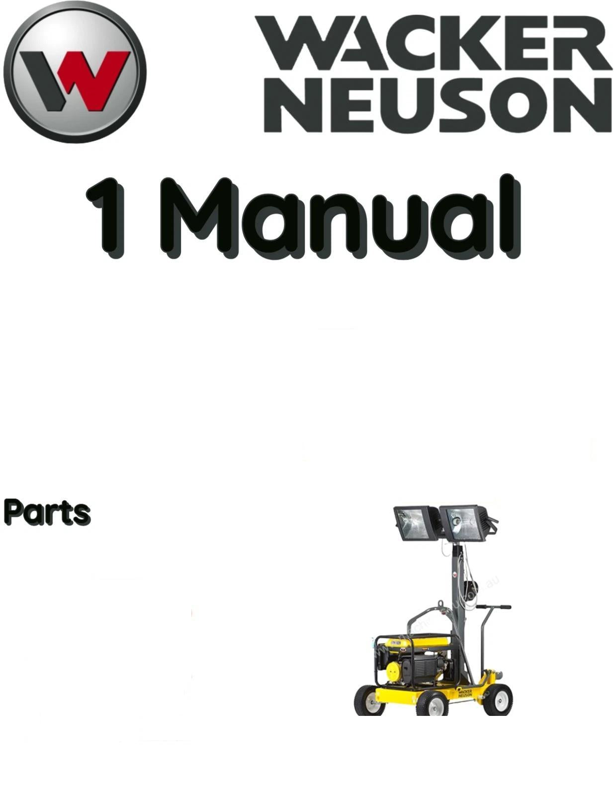 WACKER NEUSON ML240 LIGHT TOWER PARTS MANUAL