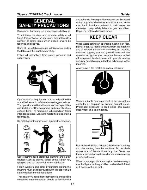 Tigercat T240, T245 Loader Repair Service Manual