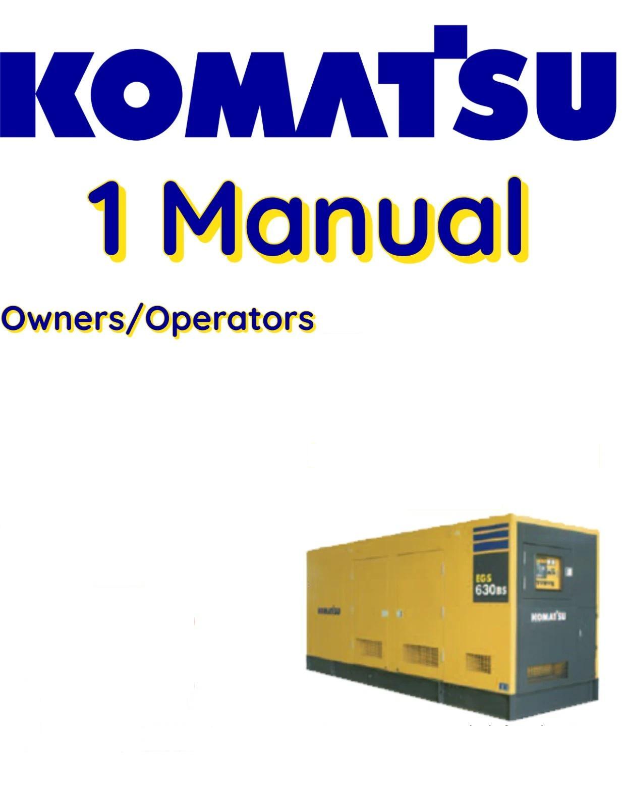 KOMATSU EG150B-5 GENERATOR OWNERS OPERATORS MANUAL