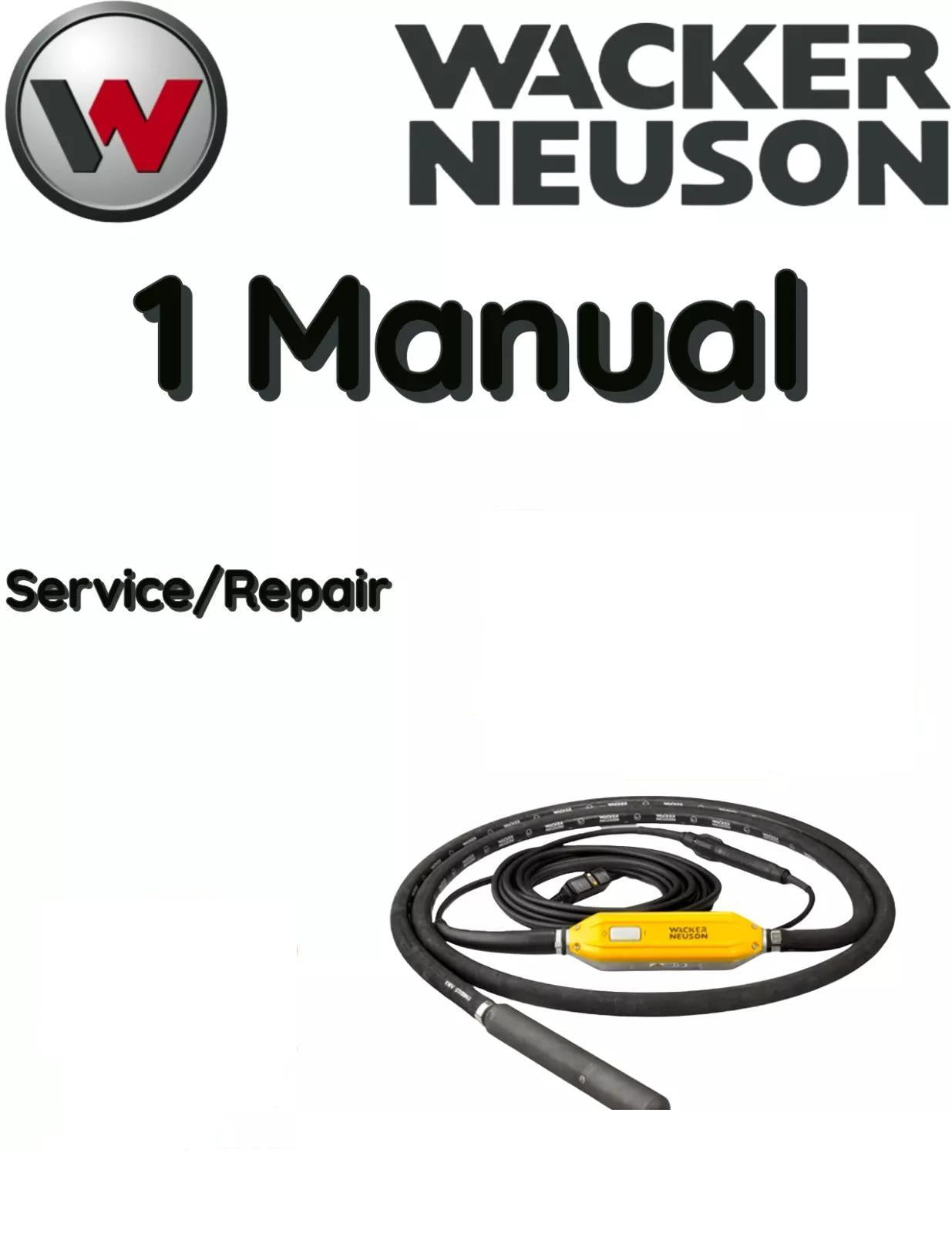 WACKER NEUSON IRFU CONCRETE INTERNAL VIBRATOR SERVICE REPAIR MANUAL