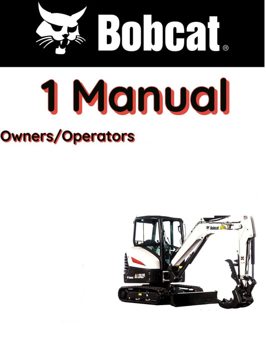 BOBCAT E10Z EXCAVATOR MANUAL OPERATORS OWNERS