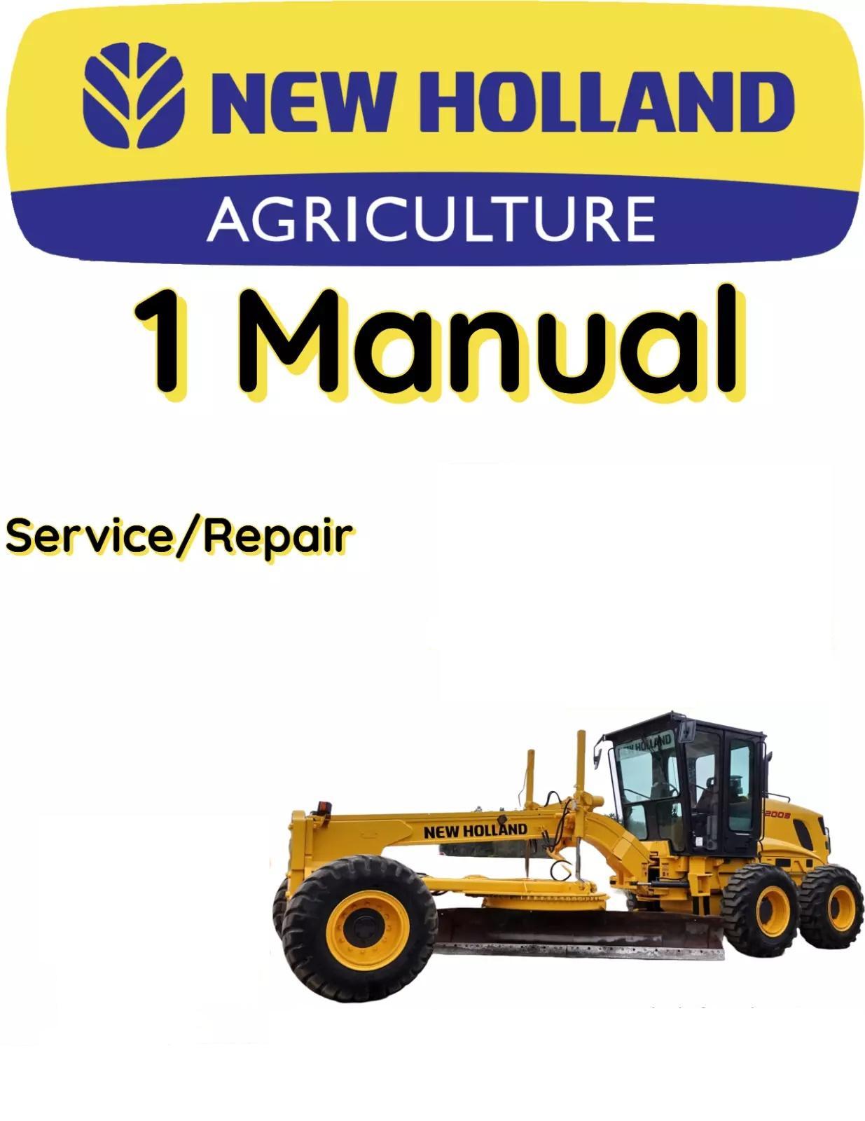 NEW HOLLAND F106.6 GRADER MANUAL SERVICE SHOP REPAIR