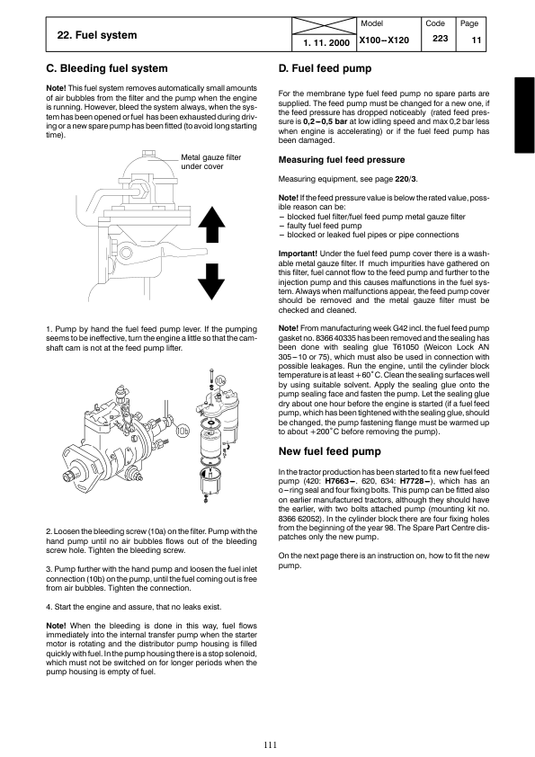 Valtra 95, 105, 115, X100, X110, X120 Tractors Repair Manual