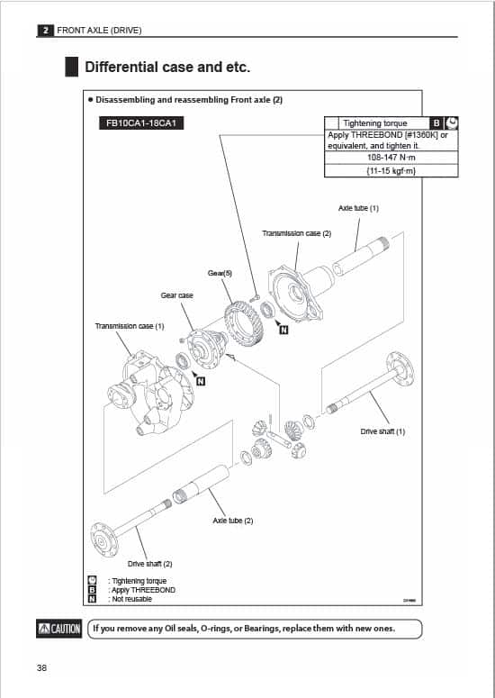 Mitsubishi FB10CA1, FB14CA1, FB15CA1, FB18CA1 Forklift Service Manual