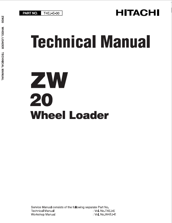 Hitachi ZW20 Wheel Loader Service Repair Manual Workshop Guide