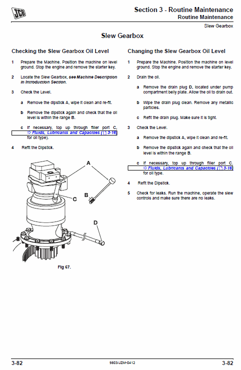 JCB JZ235, JZ255 TIER 3 Auto Tracked Excavator Service Manual Workshop Guide