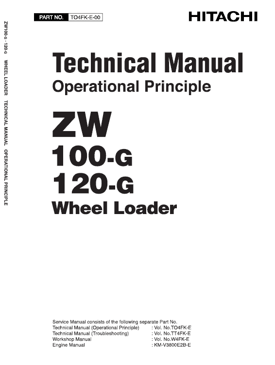 Hitachi ZW100-G, ZW120-G Wheel Loader Service Repair Manual Workshop Guide
