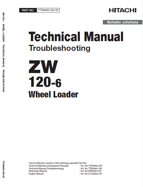 Hitachi ZW120-6 Wheel Loader Service Repair Manual Workshop Guide